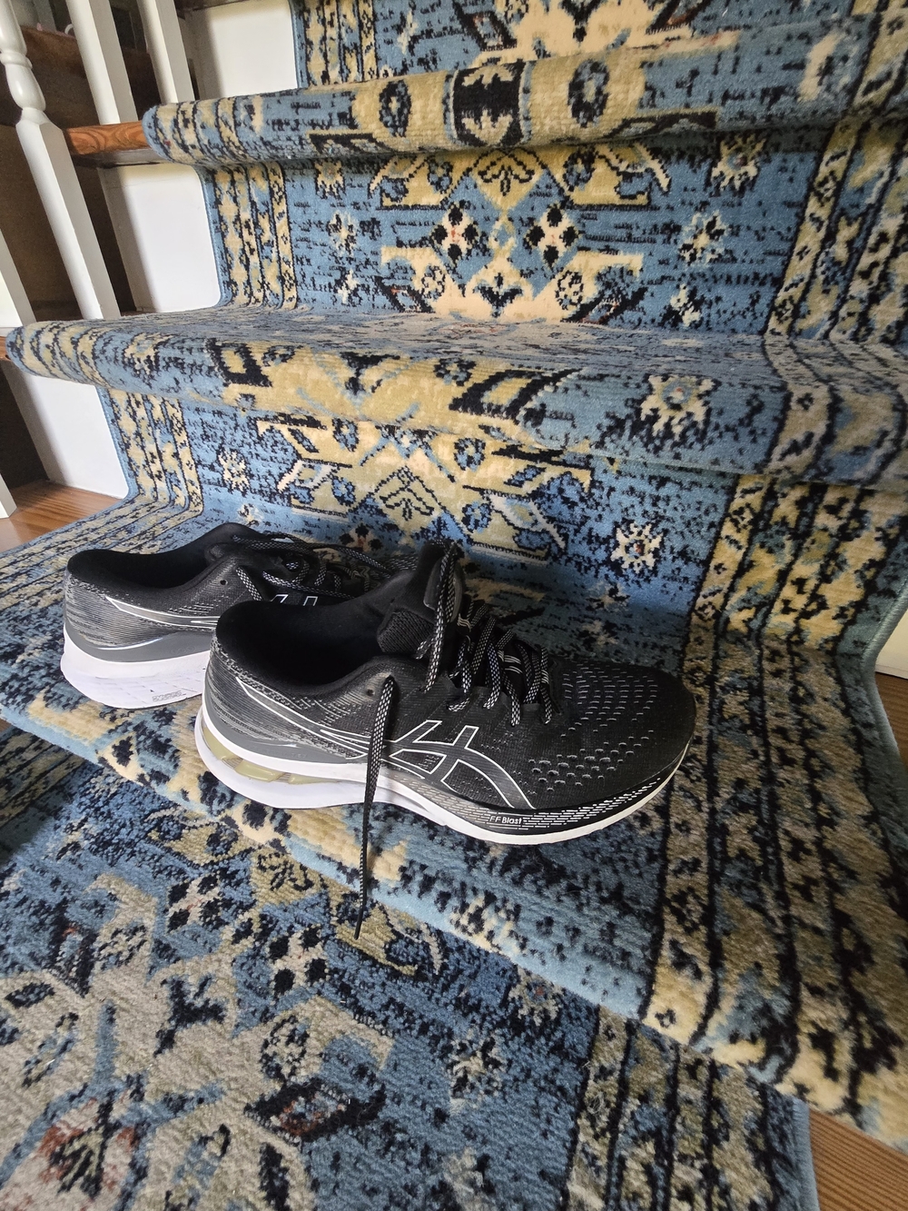 ASICS Black and White Women's Athletic Running Shoes